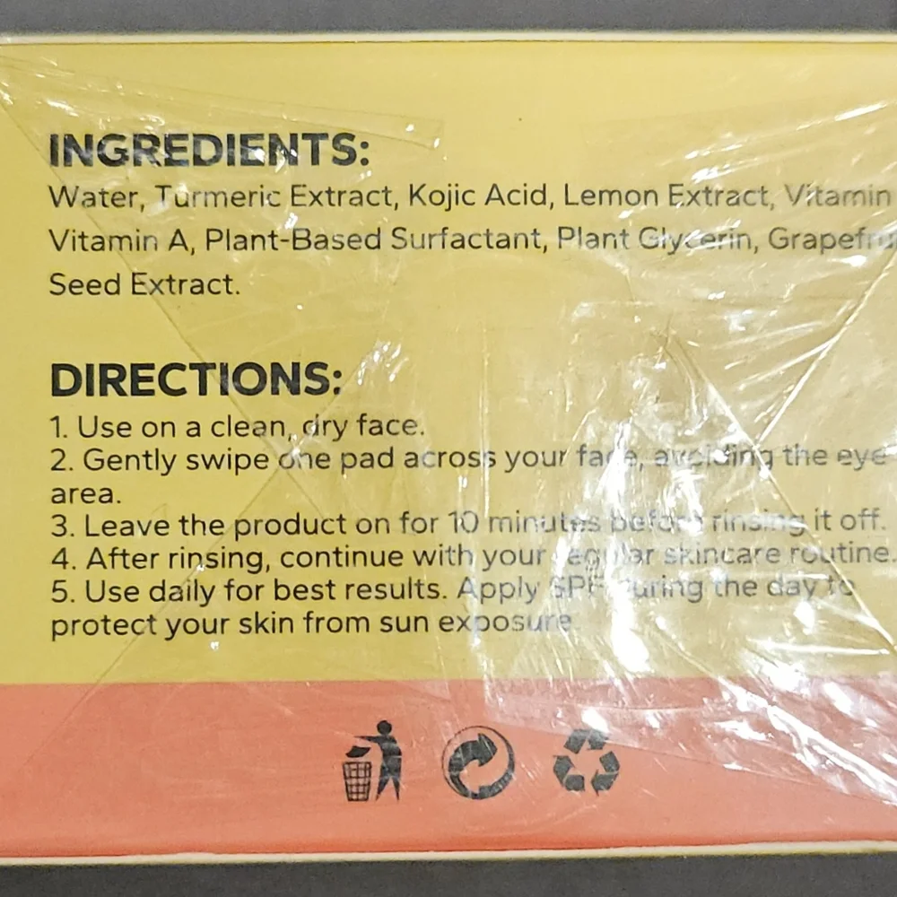 Silkyshark Turmeric & Kojic Acid Cleansing Pads - Picture 2 of 2